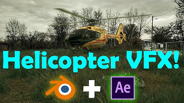 Helicopter landing VFX [Blender + After Effects]