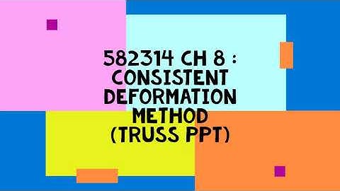582314 Ch 8 (Clip 1/3 Lec 23) Method of Consistent Deformation : Truss