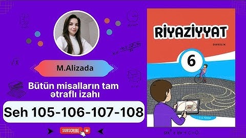 6ci sinif Riyaziyyat seh 105-106-107-108