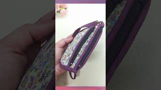 DIY Double Zipper Pouch With Wrist Strap/sewing tutorial/Mini pouch/ Double Zip/Zipper Pouch/shorts