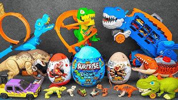 66 Minutes Of Satisfaction With Unboxing Speedy Dinosaur Car Track Set ASMR | Review Toys