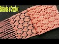 Bufanda/Chalina Tejida a Crochet(Tutorial)Cómo Tejer Bufanda a Crochet Aplicación de Corazones❤❤