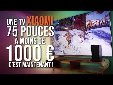 Xiaomi CASSE LE GAME avec une TV 75 POUCES QLED 4K HDR à - de 1000€ - Prise en main Mi TV Q1