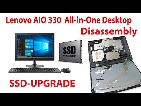 Lenovo All in One Desktop Disassembly | SSD Upgrading