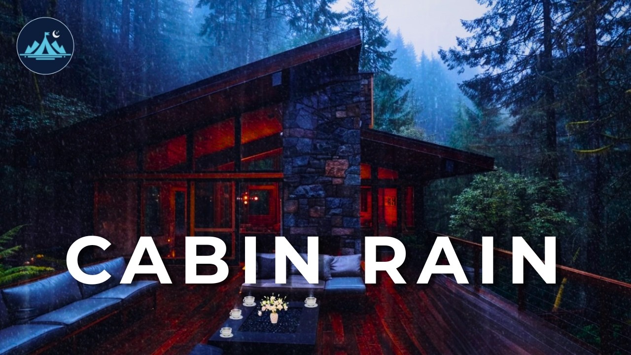 Rain on Cabin Roof in Forest at Night for Deep Sleep | Cozy Rain Sounds ...
