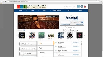 Tutorial on Freegal from Tuscaloosa Public Library