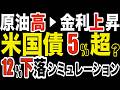 【米国金利急騰リスク】含み損拡大? 米国債５％超えの衝撃! 原油高で金利急騰するシナリオ! 分かりやすいシミュレーションしてみた! #米国債 #投資 #運用 #債券