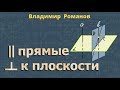 ПАРАЛЛЕЛЬНЫЕ ПРЯМЫЕ перпендикулярные к плоскости 10 11 класс