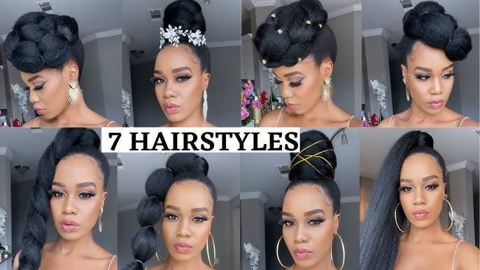 🔥3 QUICK & EASY RUBBER BAND HAIRSTYLES ON NATURAL HAIR / TUTORIALS /  Protective Style / Tupo1 