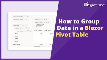 How to Group Data in a Blazor Pivot Table