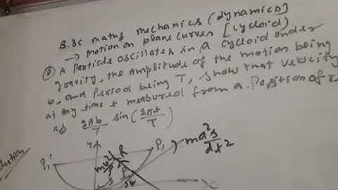 Motion on plane curve (cycliode) bsc  dynamics video 3