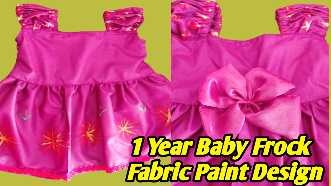 Fabric Painting Baby Dress Hand Painting Beautiful Girl Dress Baby