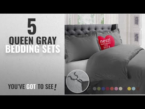 top-10-queen-gray-bedding-sets-[2018]:-nestl-bedding-duvet-cover,-protects-and-covers-your-comforter