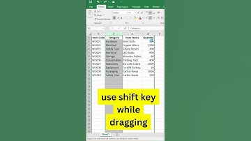 Move data in Excel I drag and drop I #excel #exceltips #exceltricks #exceltutorial #finx #easyexcel