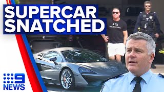 Police investigate as brazen thieves steal $500k McLaren supercar in wild heist | 9 News Australia