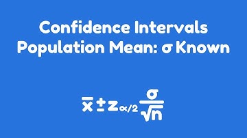 Confidence Intervals | Population Mean: σ Known