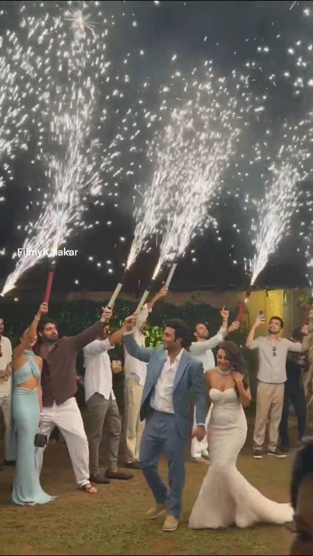 #aadarjain #alekhaadvani celebrate their union in Goa ❤️ #filmykalakar