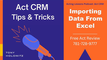 Act CRM: Importing Data From Microsoft Excel