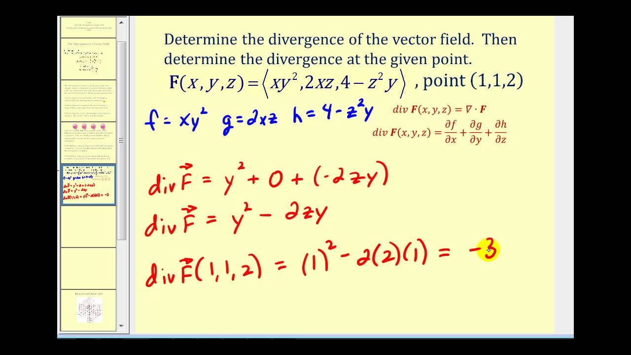 The Divergence Of A Vector Field Youtube The Divergence Of A Vector Field Youtube