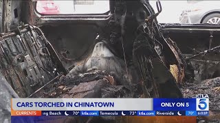 Several parked cars torched in Chinatown