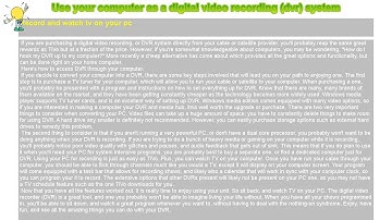 How to : Use your computer as a digital video recording (dvr) system