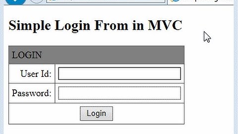 part 1 :- login Example Using MVC in hindi