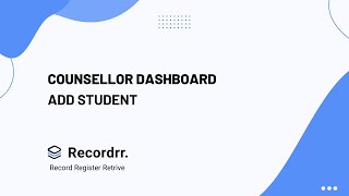 How To Use Counsellor Dashboard | Add Student | Assign Student | Label
