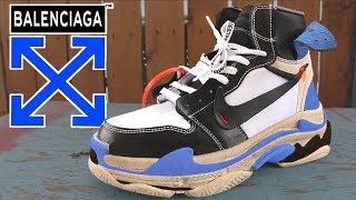 jordan 1 off white x balenciaga triple s