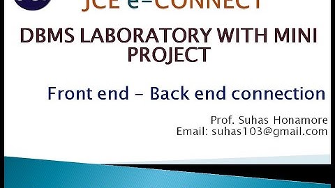 18CSL58 DBMS lab Mini Prj Info