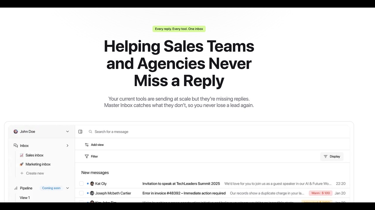 Interested in Master Inbox ? Heres is a demo!