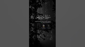 تلاوة مباركة للقارئ عبد العزيز الدسيماني من مساحة مجالس القرآن 🤍