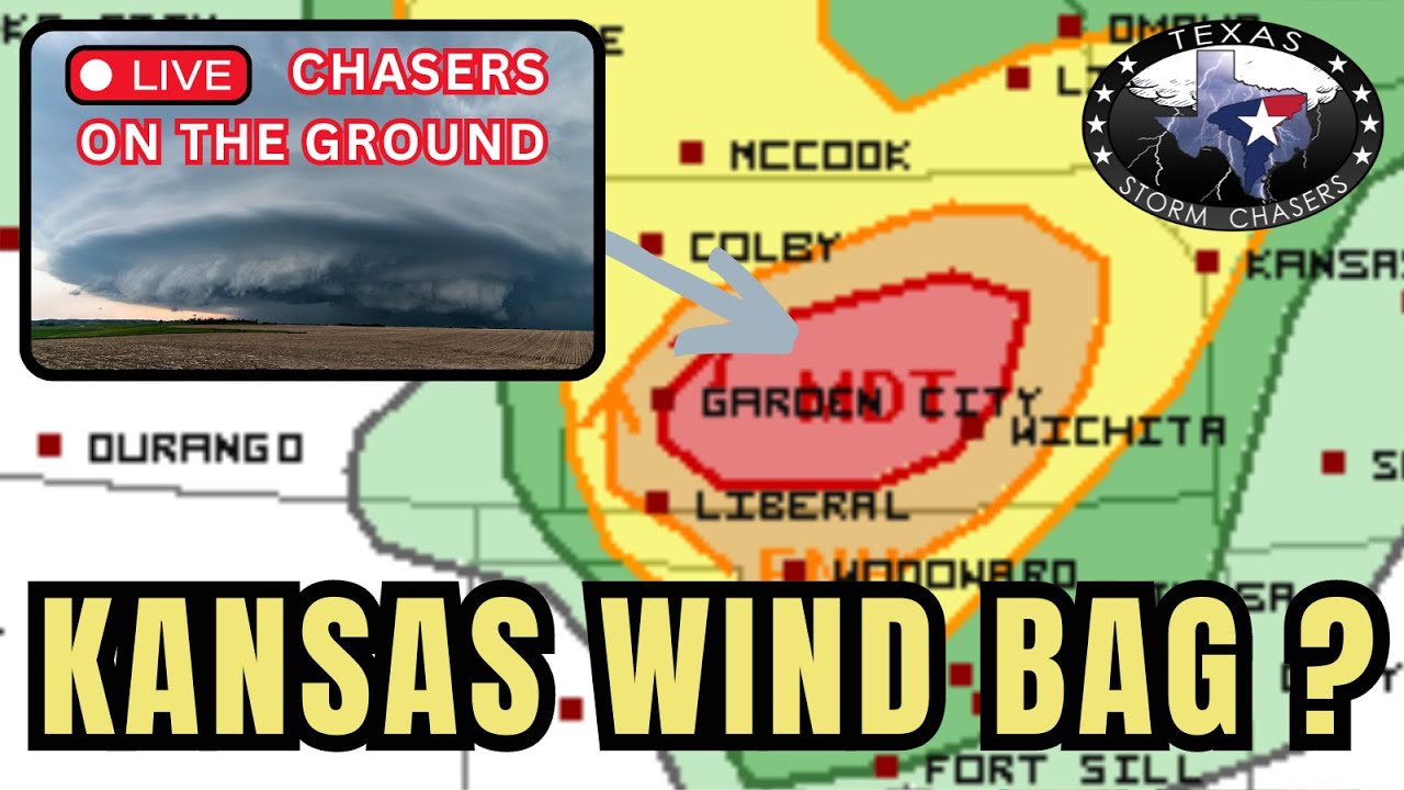 🔴 LIVE CHASE - Kansas Moderate Wind Risk, Possible Derecho Coverage (May 19, 2024) {A-S}