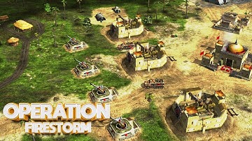 GLA Fortress + Punisher Cannon 1 vs 3 USA High Tech (OPERATION FIRESTORM Mod) C&C Generals Zero Hour