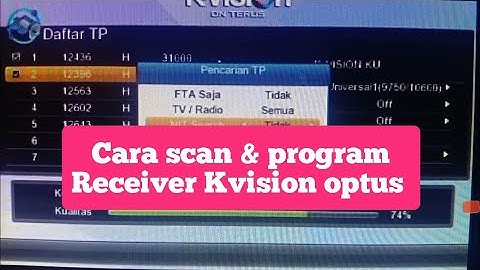 Cara Scan Ulang Siaran Kvision optus HD | cara program receiver optus HD