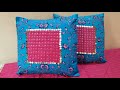 DIY Easy hand painting technique | cushion &amp; pillow cover design idea | fabric painting on clothes