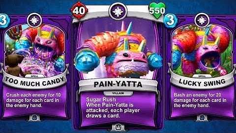 Pain-Yatta (Boss) attacks and spells | Skylanders Battlecast