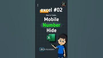 How to Hide Mobile Number Digits in Excel (Easily) #shorts