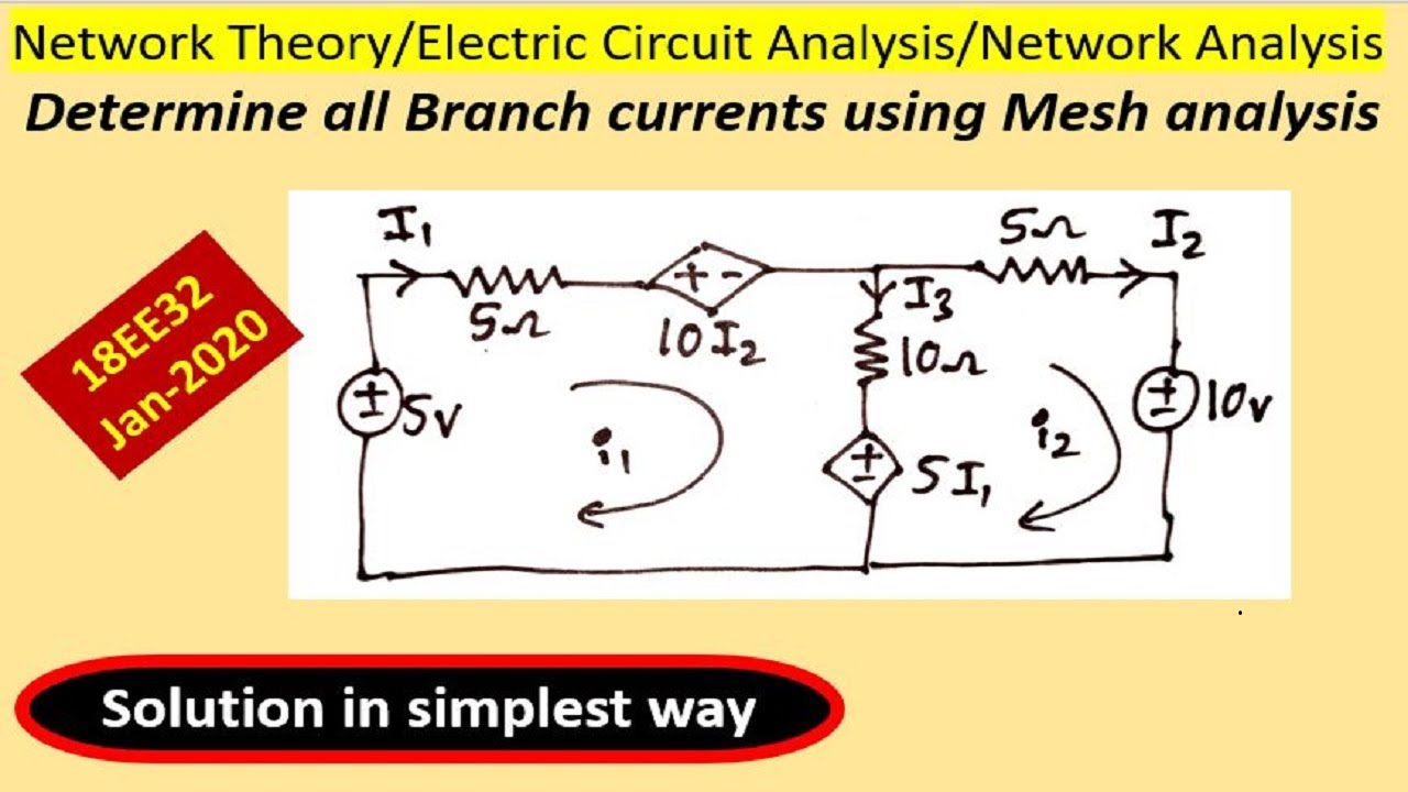 Problem on Mesh analysis - YouTube