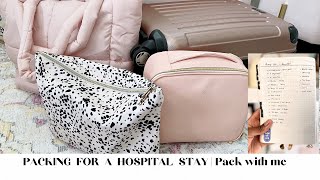 PACKING FOR A HOSPITAL STAY | PACK WITH ME #packwithme