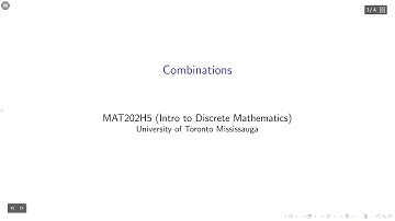 MAT202: Combinations