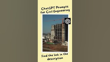 ChatGPT Prompts for Civil Engineering #chatgpt #promptengineering #civilengineering