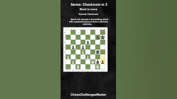 Chess puzzle - Checkmate in 3 - Queenly Checkmate