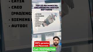Top 10 mechanical Job Garantee 🔥software #tech #cad #cam # mechanical cad #jobtrick