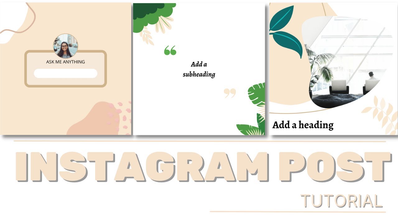 ORGANIC IG POST TEMPLATES ON CANVA