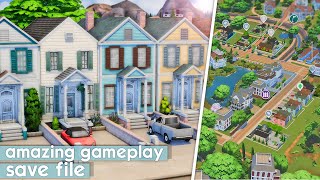 a must have realistic save file in the sims 4 ♡ perfect for unique gameplay