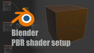 Blender PBR shader setup in the shader editor, using nodes