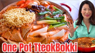One Pot Tteokbokki Recipe: Cook Tableside Spicy Korean Rice Cake [On-The-Spot Tteokbokki] 즉석떡볶이