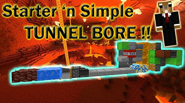 STARTER Tunnel Bore Tutorial !!! [ DIAMOND Machine ](Minecraft 1.16+)