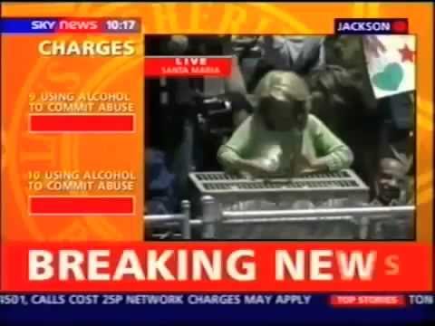 محاكمة مايكل جاكسون ووقت اعلان برائته 2005 مترجم