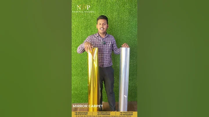 Mirror Carpet | Carpet for Wedding Decor | National Wedding Props #shorts #bengaluru #decoration
